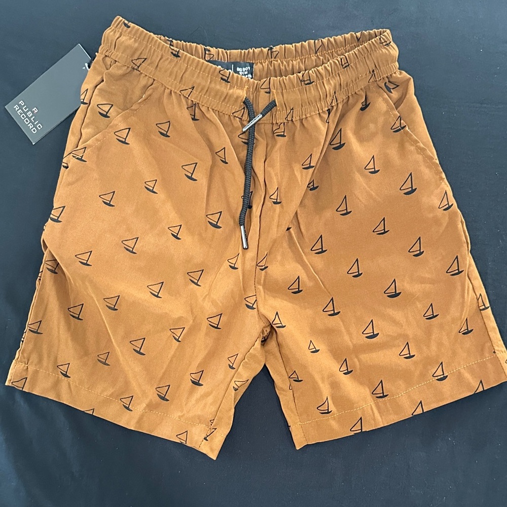 Boys tan swim shorts